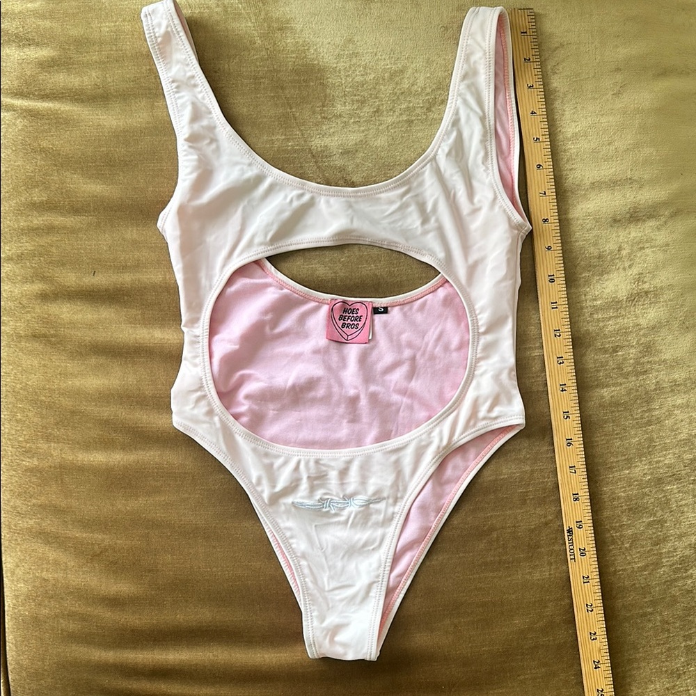 Aerobic or Swim One piece swimsuit Baby pink Pastel New no tags Small size 2/4